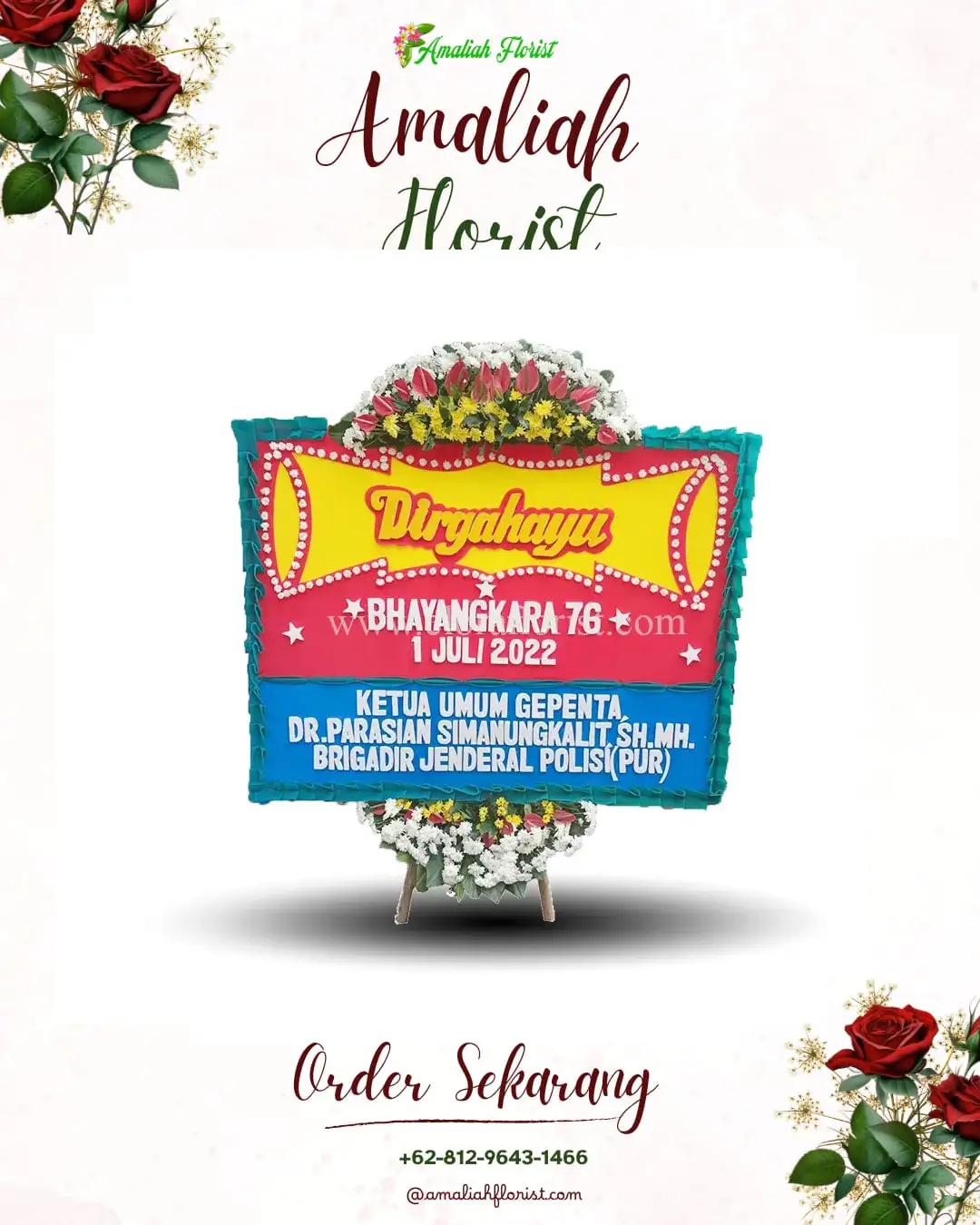 Papan Bunga HUT Ulang Tahun Bandar Lor